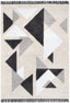 Etenia Tribal Abstract Pattern Grey High-Low Textured Pile Rug MYA-97