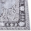 Tarifa Vintage Bohemian Medallion Grey Machine Washable Rug NIL-07