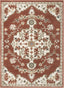 Iris Traditional Oriental Floral Brick High-Low Rug OR-10