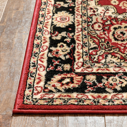 Nima Traditional Medallion Persian Red Rug PA-100