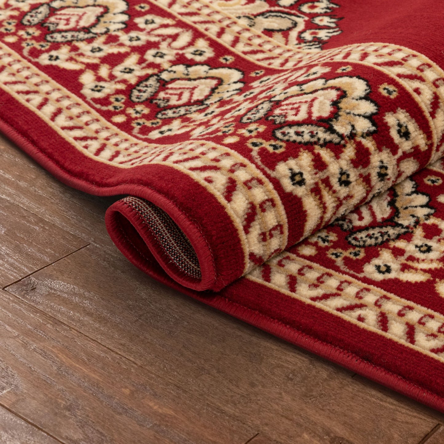 Malika Traditional Medallion Persian Floral Red Rug PA-110