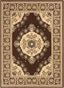 Malika Traditional Medallion Persian Floral Brown Rug PA-118