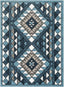 Enola Tribal Geometric Trellis Blue Rug PA-144