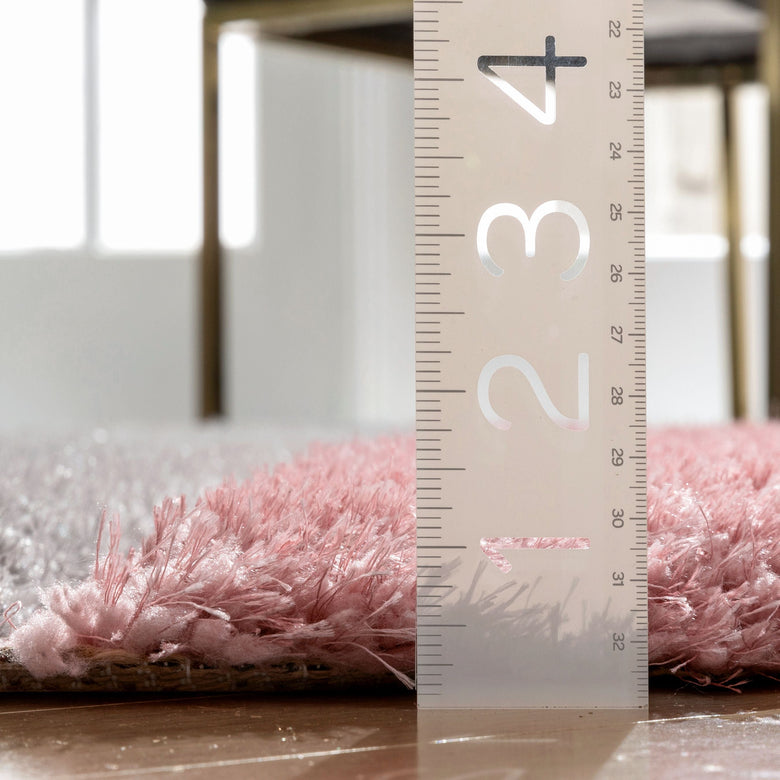 Meraki Modern Geometric Shag Lavendar Blush 3D Textured Thick & Soft Shag Rug PAB-18
