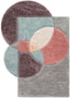 Gia Modern Geometric Shag Lavendar Light Blue 3D Textured Thick & Soft Shag Rug PAB-38