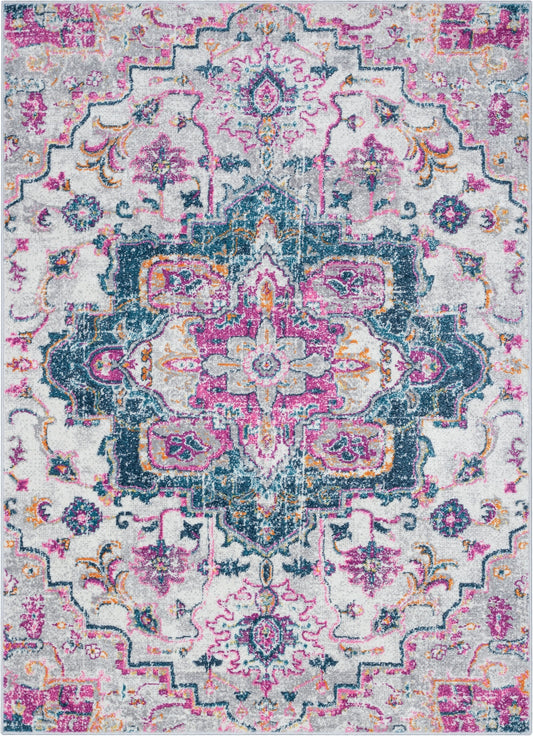 Taura Bohemian Oriental Perisan Fuchsia Rug PAL-19