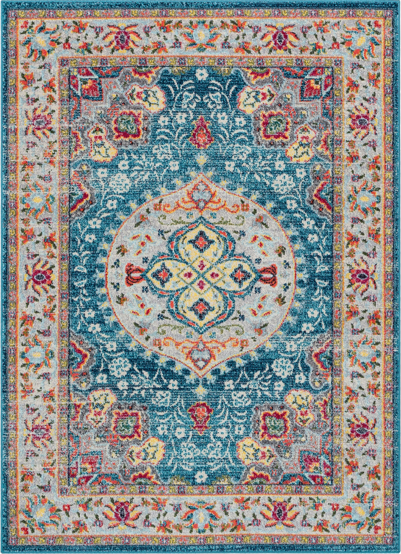 Payson Bohemian Oriental Perisan Teal Rug PAL-25