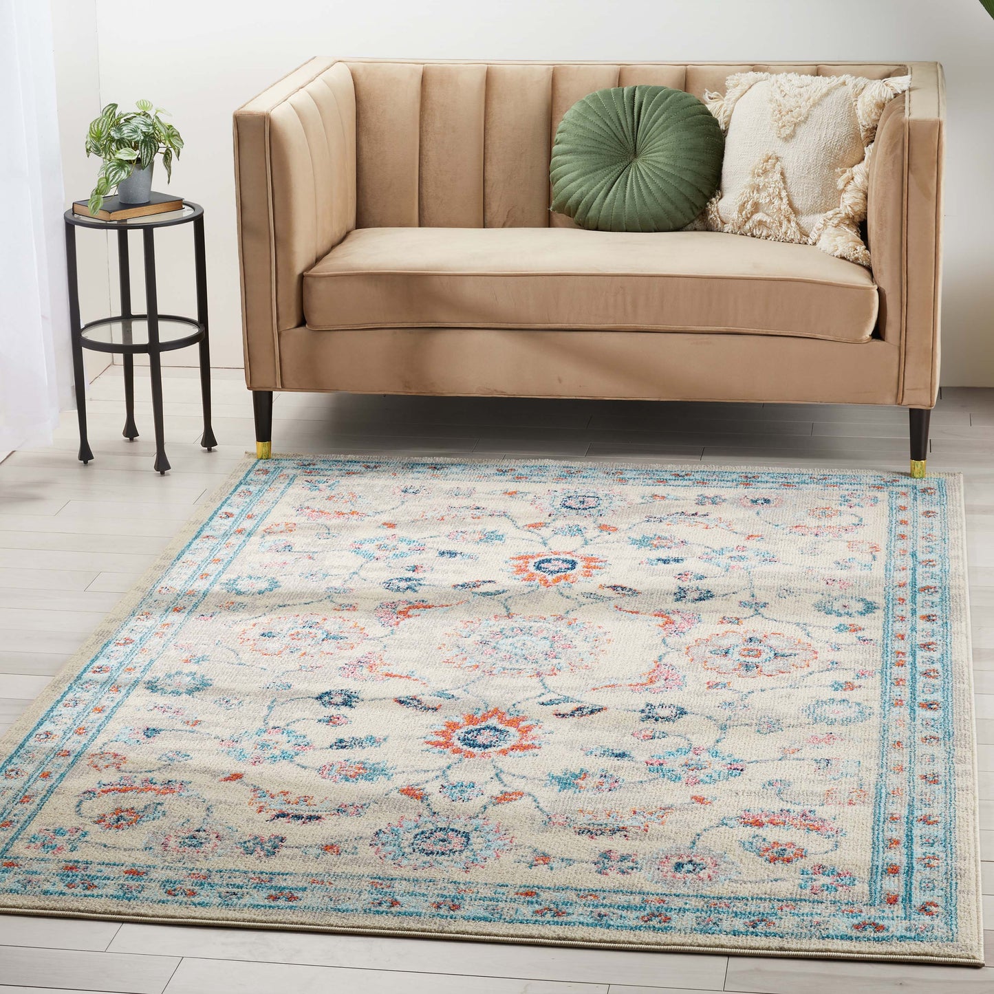 Arlette Bohemian Oriental Perisan Teal Rug PAL-35