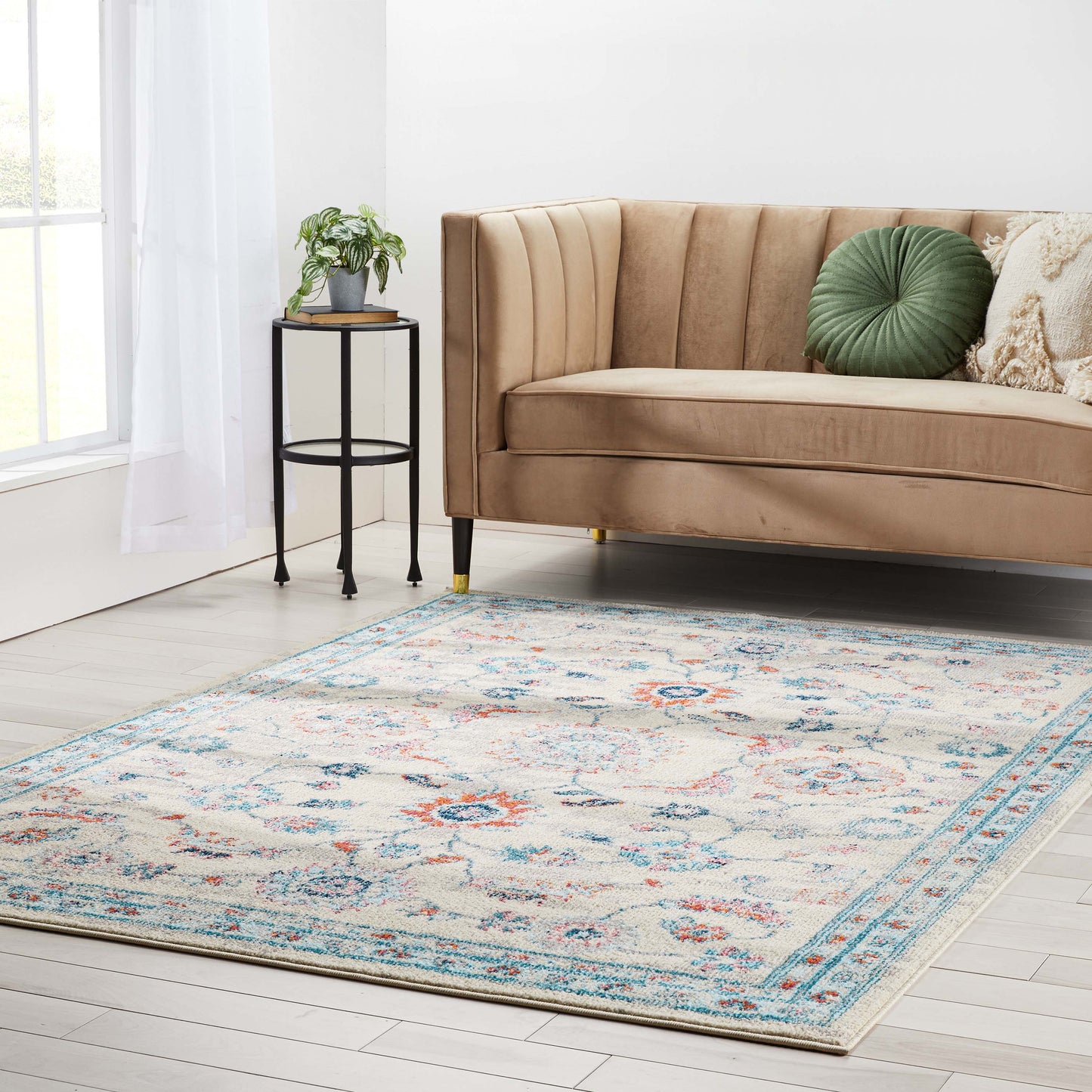 Arlette Bohemian Oriental Perisan Teal Rug PAL-35