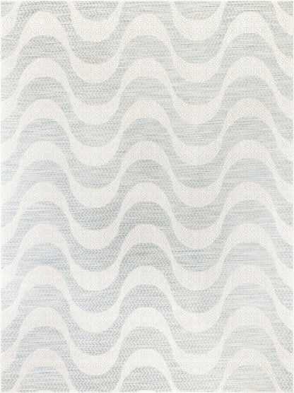 Alvito Modern Abstract Blue Flatweave Rug POR-36