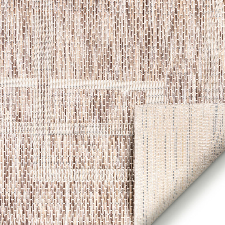 Ferro Modern Geometric Beige Flatweave Rug POR-62