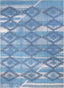 Trio Southwestern Geometric Blue Machine Washable Rug PSH-14