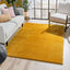 Chroma Glam Solid Ultra Soft Yellow Multi-Textured Shimmer Pile Shag Rug RA-11