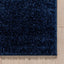 Chroma Glam Solid Ultra Soft Indigo Blue Multi-Textured Shimmer Pile Shag Rug RA-14