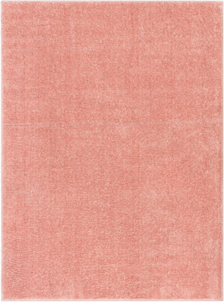 Chroma Glam Solid Ultra Soft Light Pink Multi-Textured Shimmer Pile Shag Rug RA-19