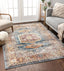 Roswell Bohemian Eclectic Aztec Blue Rug RO-166