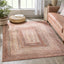 Chindi Bohemian Vintage Solid & Striped Multi-Color Blush Yellow Braided Pattern Rug RO-311