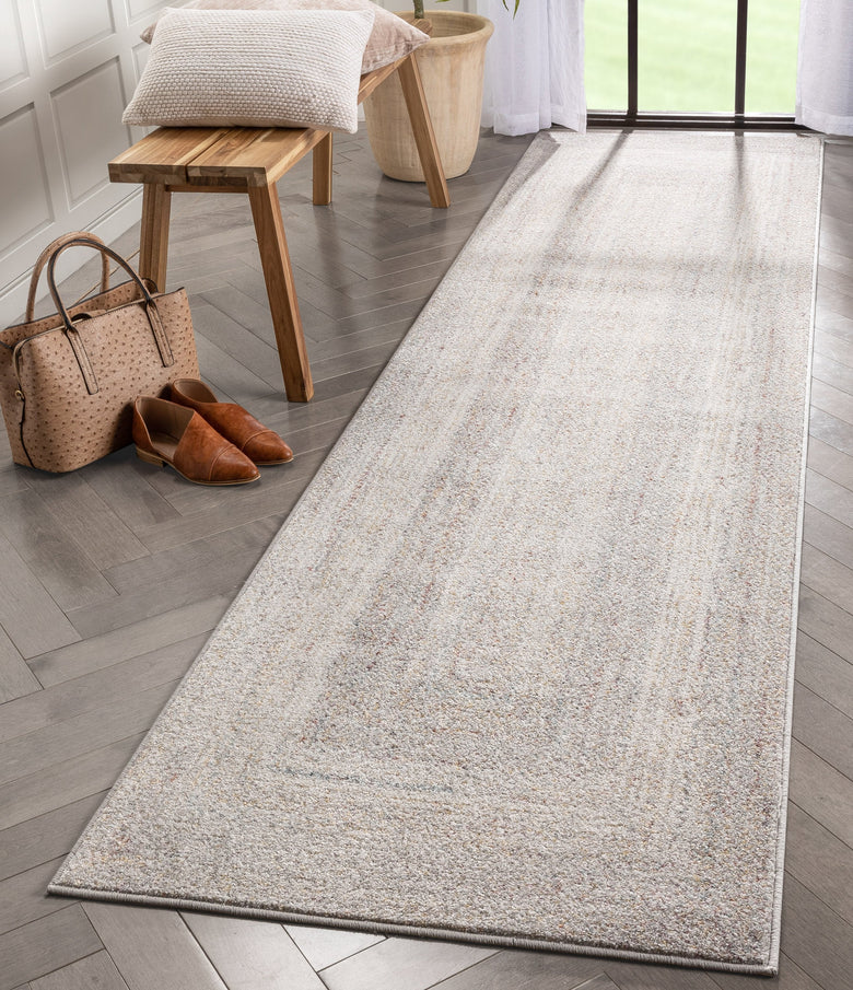 Chindi Bohemian Vintage Solid & Striped Multi-Color Ivory Yellow Braided Pattern Rug RO-312