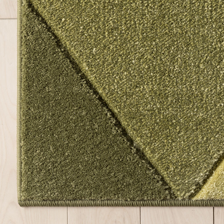 Rita Glam Geometric Triangles Green High-Low Rug RU-135