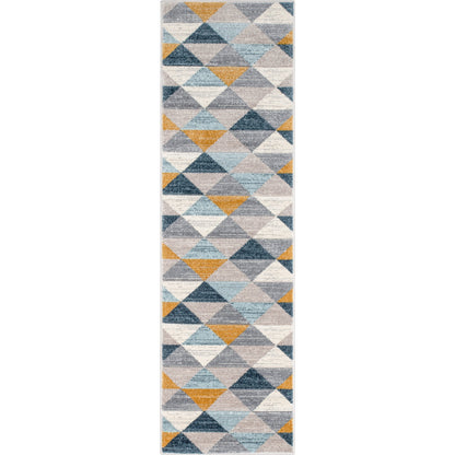 Rita Multi Mid-Century Modern Geometric Rug RU-137