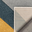 Twist Mid-Century Modern Geometric Pattern Multi Distressed High-Low Rug RU-221