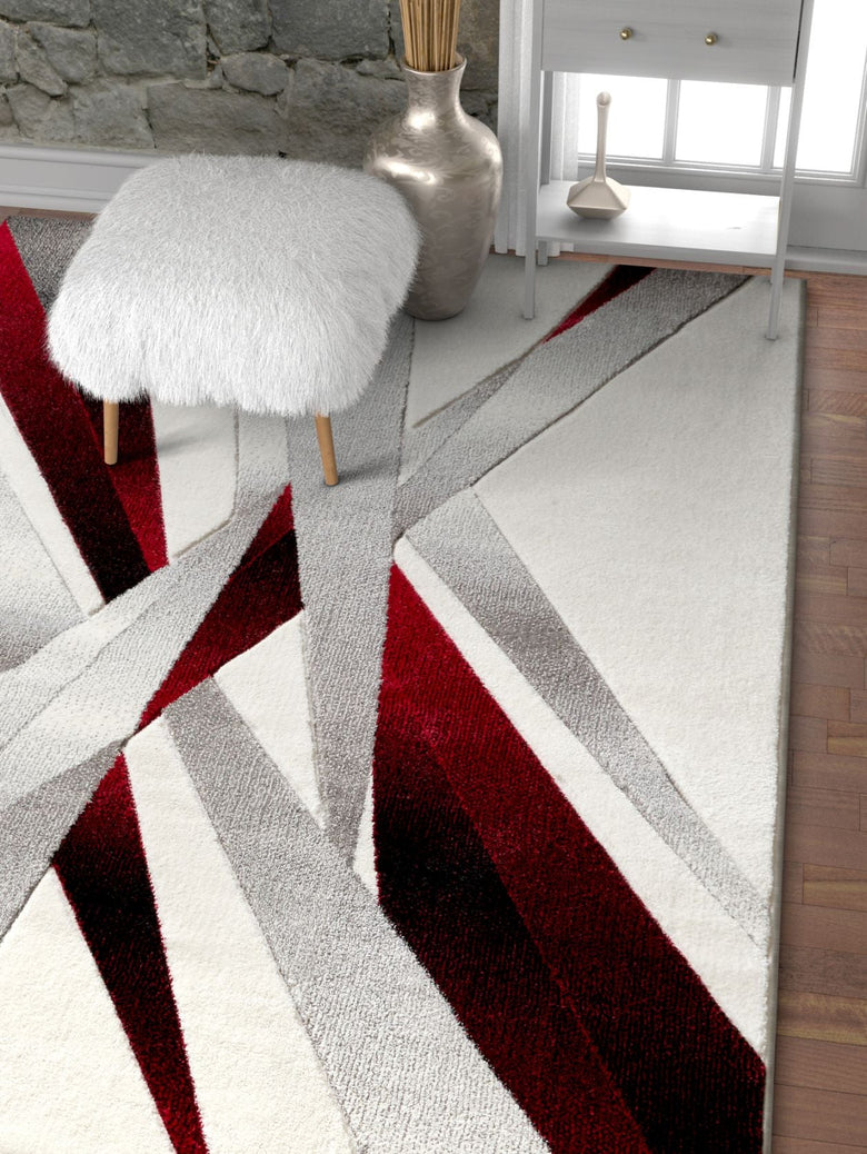 Lalu Red Modern Rug RU-90