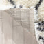 Sedona Modern Ethnic Shag Ivory Grey Soft Rug RUE-12