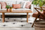 Marguerite Contemporary Geometric Stripes Ivory High-Low Textured Rug SAL-122