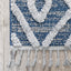 Willow Moroccan Lattice Trellis Blue High-Low Textured Rug SAL-24