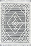 Everly Tribal Trellis Diamond Pattern Black High-Low Textured Rug SAL-33