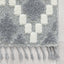 Melanie Contemporary Medallion Diamond Pattern Grey Cream High-Low Textured Rug SAL-87