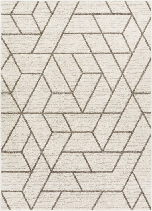 Tume Ivory Modern Geometric Rug SE-122