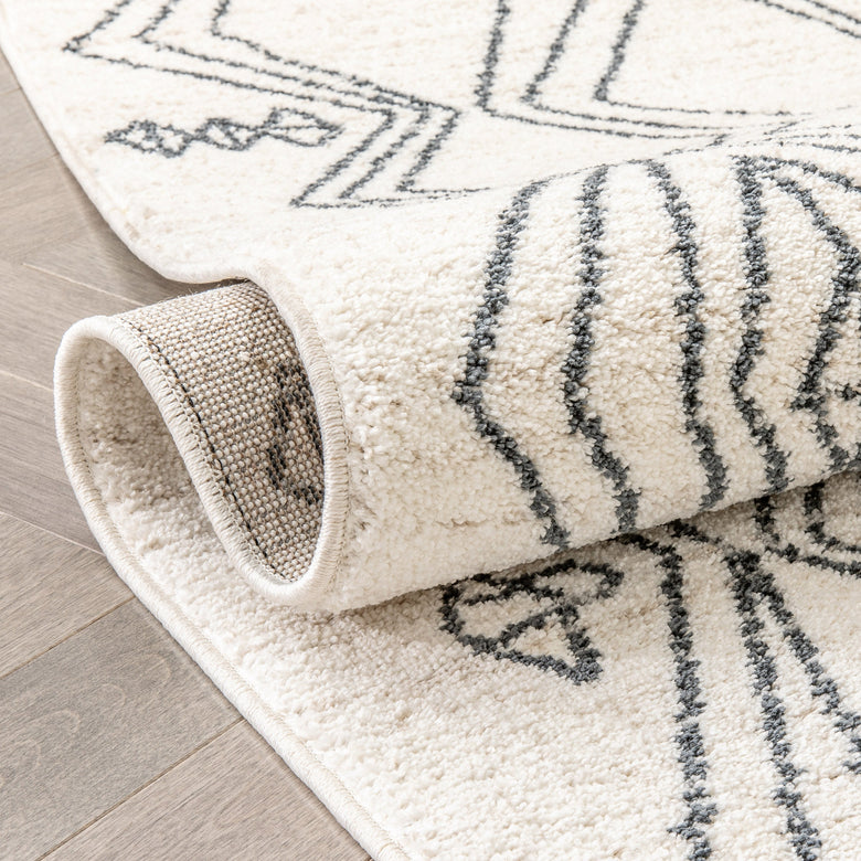 Darcy Modern Farmhouse Tribal Pattern Ivory Rug SE-232