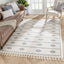 Parallel Moroccan Tribal Diamond Pattern Ivory Grey Rug SE-242