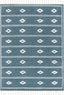 Parallel Moroccan Tribal Diamond Pattern Blue Rug SE-244