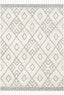 Diodelly Moroccan Lattice Trellis Ivory Grey Rug SE-262