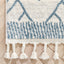 Diodelly Moroccan Lattice Trellis Blue Ivory Rug SE-264