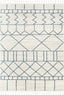 Schematica Nordic Tribal Geometric Pattern Ivory Blue Rug SE-272