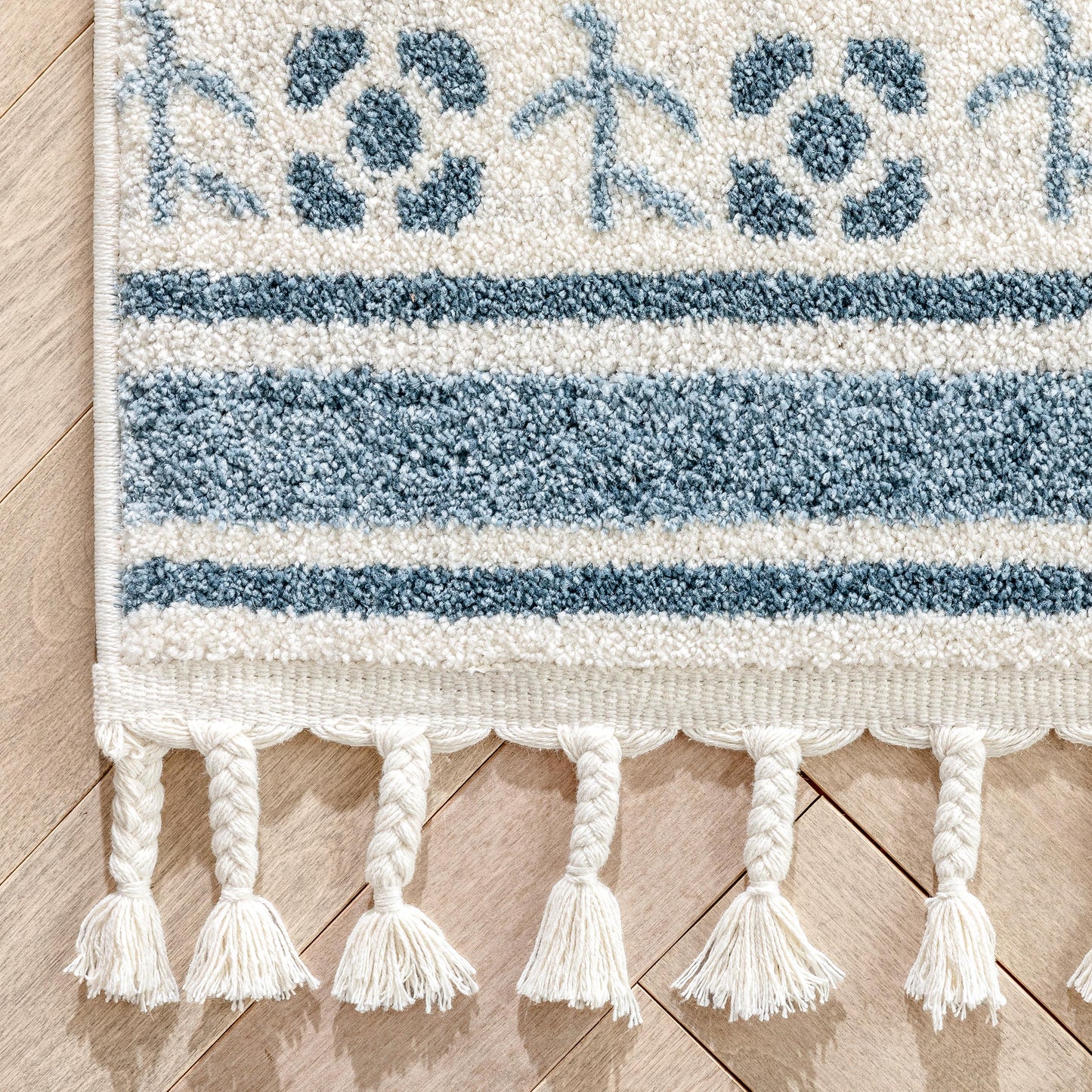 Capa Nordic Tribal Ivory Blue Rug SE-302