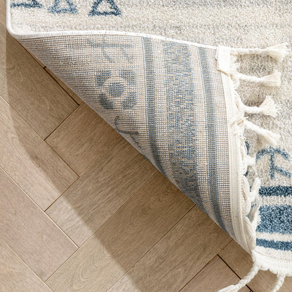 Capa Nordic Tribal Ivory Blue Rug SE-302