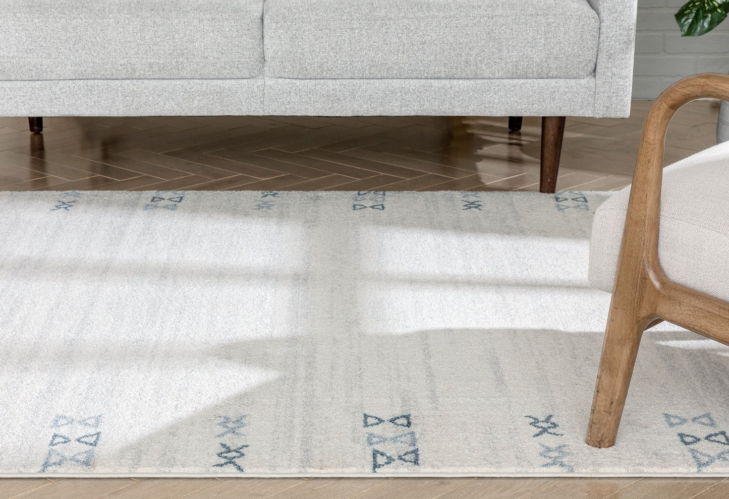 Capa Nordic Tribal Ivory Blue Rug SE-302