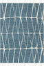 Crisscross Nordic Geometric Pattern Blue Rug SE-314