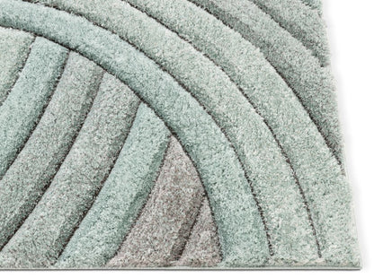 Ucci Blue Modern 3D Textured Shag Rug SF-04