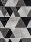 Holland Modern Geometric Black 3D Textured Thick & Soft Shag Rug SF-153