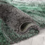 Luz Modern Geometric Green 3D Textured Thick & Soft Shag Rug SF-165