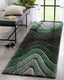 Luz Modern Geometric Green 3D Textured Thick & Soft Shag Rug SF-165