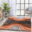 Luz Modern Geometric Grey Orange 3D Textured Thick & Soft Shag Rug SF-167