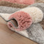 Malibu Modern Ogee Pattern Geometric Shag Brown Blush 3D Textured Thick & Soft Shag Rug SF-18