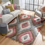 Malibu Modern Ogee Pattern Geometric Shag Brown Blush 3D Textured Thick & Soft Shag Rug SF-18