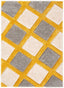 Posh Yellow Modern Geometric 3D Textured Shag Rug SF-31